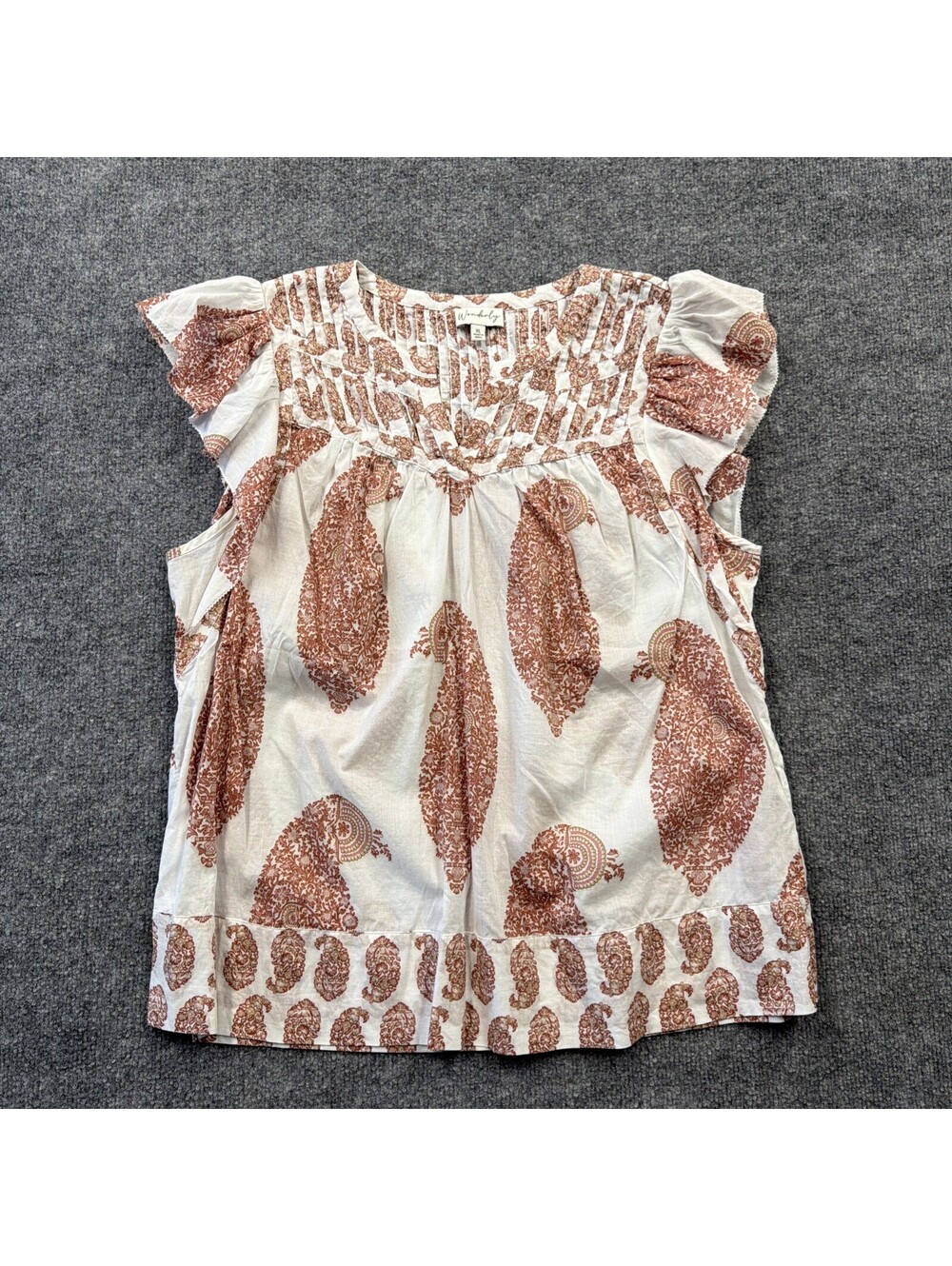 Wonderly Women’s XL Boho Flutter Sleeve top